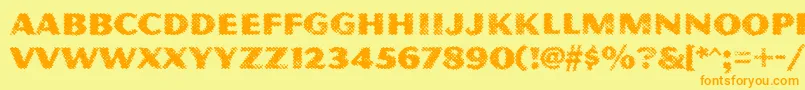 MagnesiummvbstdGrime Font – Orange Fonts on Yellow Background