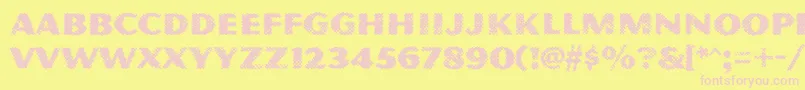 MagnesiummvbstdGrime Font – Pink Fonts on Yellow Background