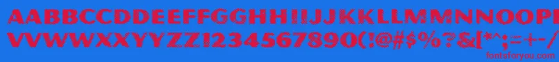 MagnesiummvbstdGrime Font – Red Fonts on Blue Background