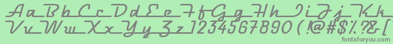 フォントRacewayMedium – 緑の背景に灰色の文字