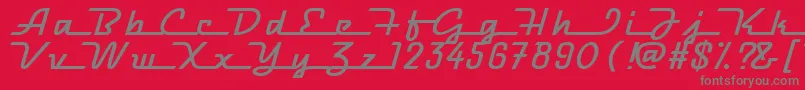 フォントRacewayMedium – 赤い背景に灰色の文字