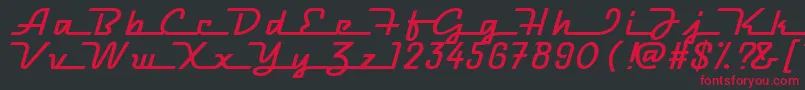 RacewayMedium Font – Red Fonts on Black Background