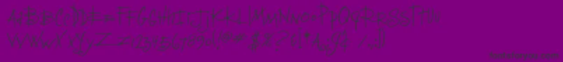 DeeliriousitcTt Font – Black Fonts on Purple Background