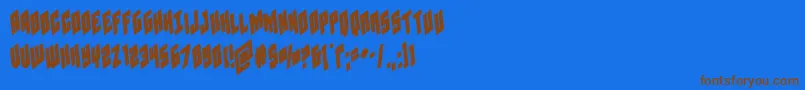 Galaxyforcerotate Font – Brown Fonts on Blue Background