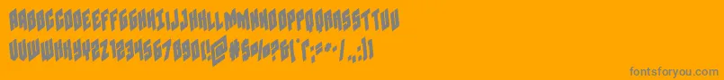 Galaxyforcerotate Font – Gray Fonts on Orange Background