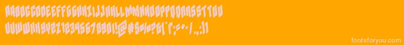 Galaxyforcerotate Font – Pink Fonts on Orange Background