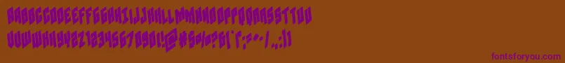 Galaxyforcerotate Font – Purple Fonts on Brown Background