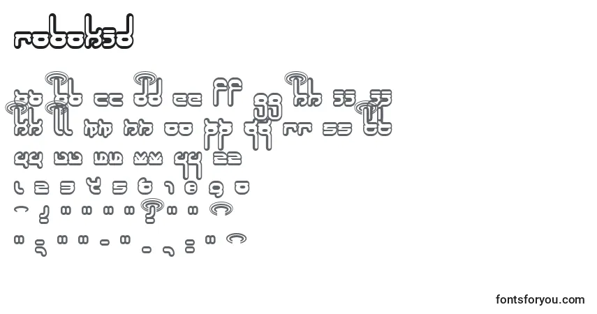Schriftart Robokid – Alphabet, Zahlen, spezielle Symbole