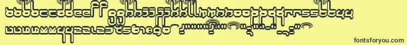 Robokid Font – Black Fonts on Yellow Background