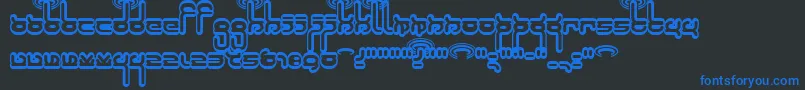 Robokid Font – Blue Fonts on Black Background