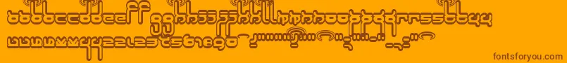 fuente Robokid – Fuentes Marrones Sobre Fondo Naranja