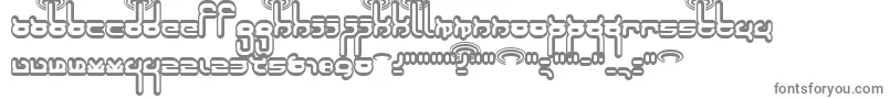 Robokid-fontti – harmaat kirjasimet valkoisella taustalla