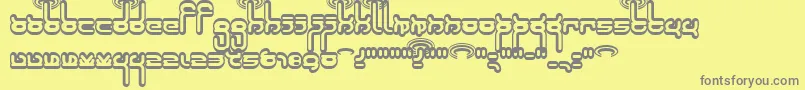 Robokid Font – Gray Fonts on Yellow Background