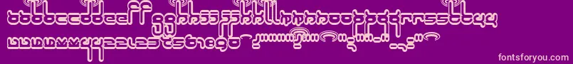Robokid Font – Pink Fonts on Purple Background