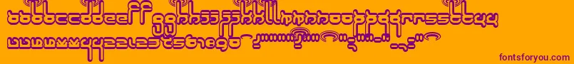 Robokid Font – Purple Fonts on Orange Background