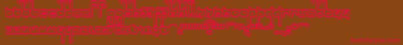 Robokid Font – Red Fonts on Brown Background