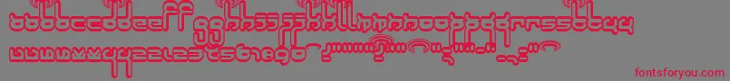フォントRobokid – 赤い文字の灰色の背景