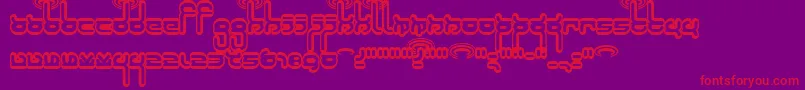 Robokid Font – Red Fonts on Purple Background