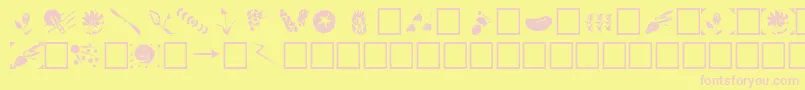 OregonPlain Font – Pink Fonts on Yellow Background