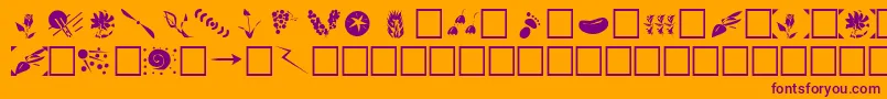 Шрифт OregonPlain – фиолетовые шрифты на оранжевом фоне