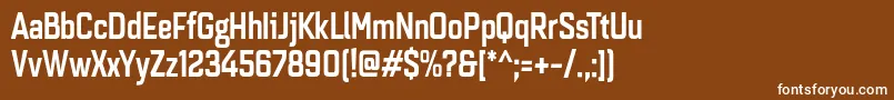 Więcej informacji o czcionce Quarcacondmedium Czcionka Quarcacondmedium – białe czcionki na brązowym tle