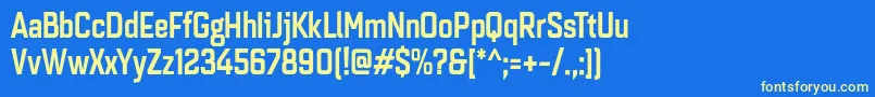 Police Quarcacondmedium – polices jaunes sur fond bleu