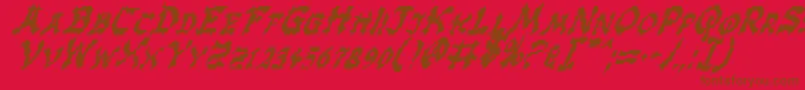 ZenMastersItalic Font – Brown Fonts on Red Background