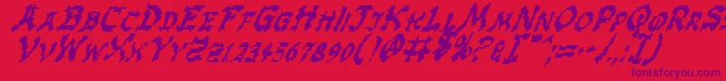 ZenMastersItalic Font – Purple Fonts on Red Background