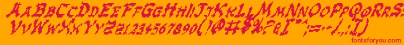 ZenMastersItalic Font – Red Fonts on Orange Background