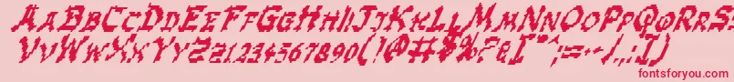 ZenMastersItalic Font – Red Fonts on Pink Background