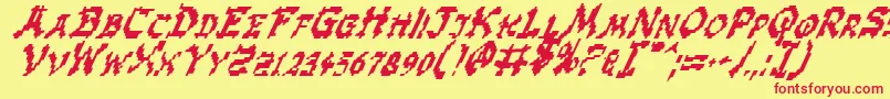 ZenMastersItalic Font – Red Fonts on Yellow Background