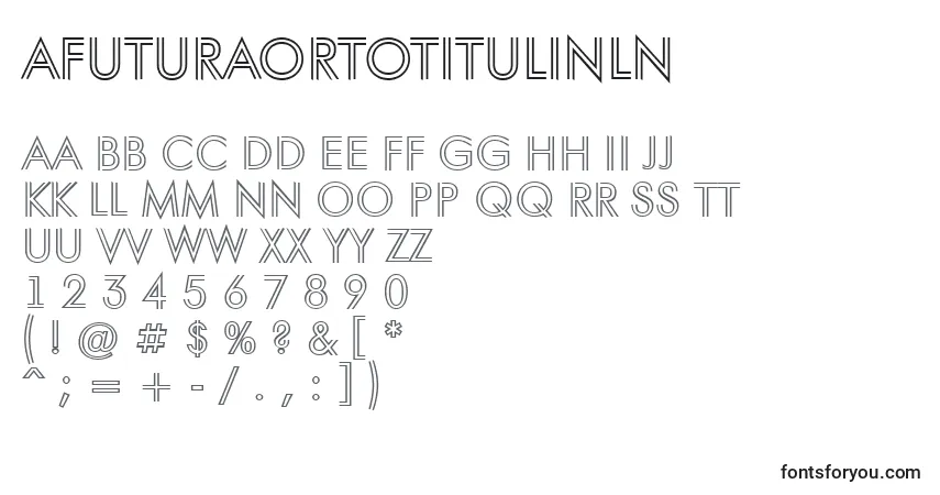 AFuturaortotitulinln Font – alphabet, numbers, special characters