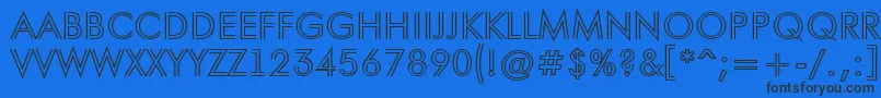 AFuturaortotitulinln Font – Black Fonts on Blue Background