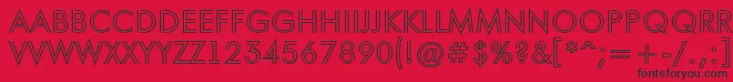AFuturaortotitulinln Font – Black Fonts on Red Background