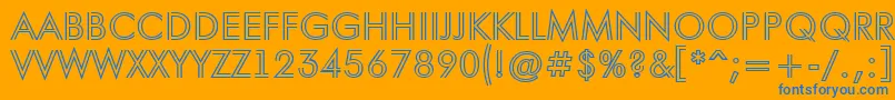 AFuturaortotitulinln Font – Blue Fonts on Orange Background