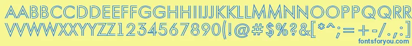 AFuturaortotitulinln Font – Blue Fonts on Yellow Background