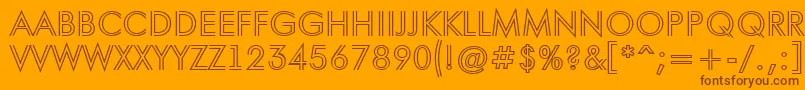 AFuturaortotitulinln Font – Brown Fonts on Orange Background