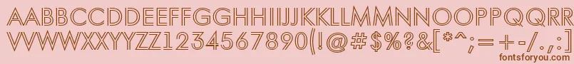 AFuturaortotitulinln Font – Brown Fonts on Pink Background