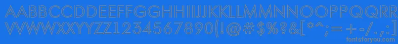 AFuturaortotitulinln-fontti – harmaat kirjasimet sinisellä taustalla