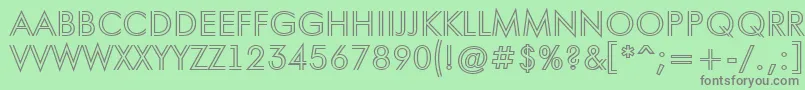 AFuturaortotitulinln Font – Gray Fonts on Green Background