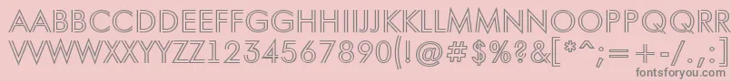 AFuturaortotitulinln-Schriftart – Graue Schriften auf rosa Hintergrund