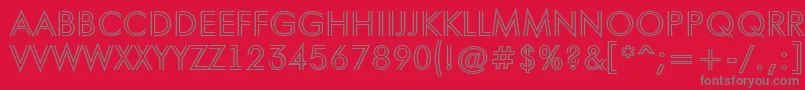 AFuturaortotitulinln Font – Gray Fonts on Red Background