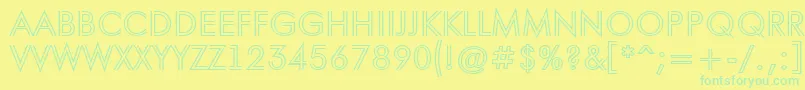AFuturaortotitulinln Font – Green Fonts on Yellow Background