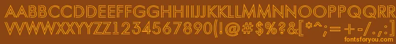 AFuturaortotitulinln Font – Orange Fonts on Brown Background