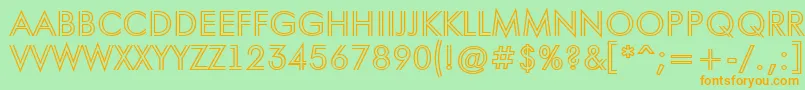 AFuturaortotitulinln Font – Orange Fonts on Green Background