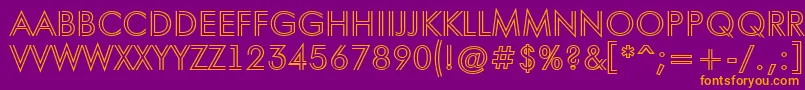 Lisätietoja AFuturaortotitulinln-fontista AFuturaortotitulinln-fontti – oranssit fontit violetilla taustalla