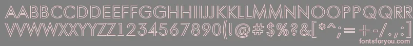フォントAFuturaortotitulinln – 灰色の背景にピンクのフォント