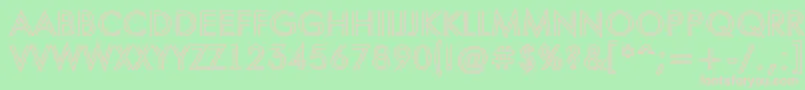 AFuturaortotitulinln-fontti – vaaleanpunaiset fontit vihreällä taustalla