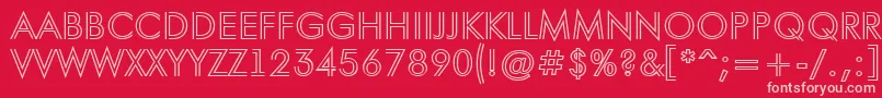 Шрифт AFuturaortotitulinln – розовые шрифты на красном фоне