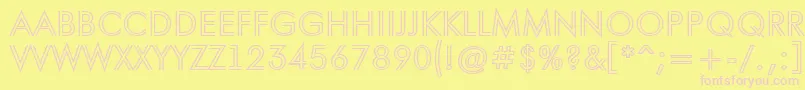 AFuturaortotitulinln Font – Pink Fonts on Yellow Background